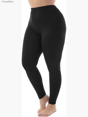 Plus Size Stretchy Soft Lightweight Full Length Leggings
